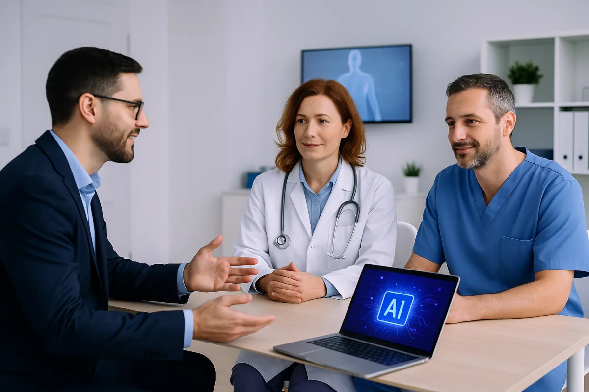 AI chatbot booking healthcare appointment on mobile Ireland