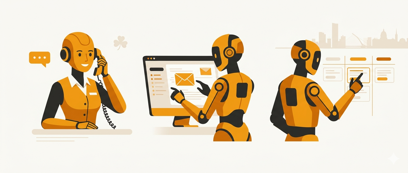 AI agents for Irish businesses — phone, email, and leads automation